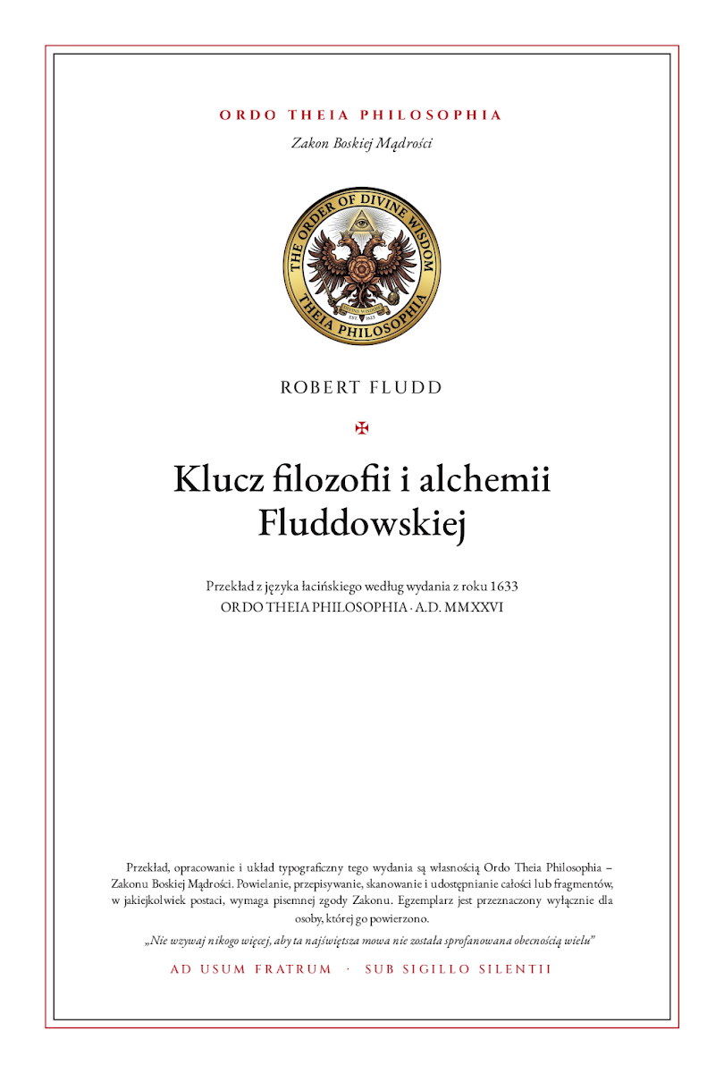Pierwsza strona: Klucz filozofii i alchemii Fluddowskiej – Robert Fludd