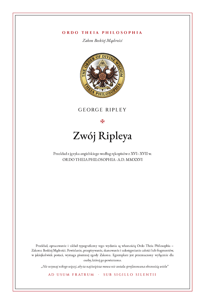 Pierwsza strona: Zwój Ripleya – George Ripley (atrybucja tradycyjna)