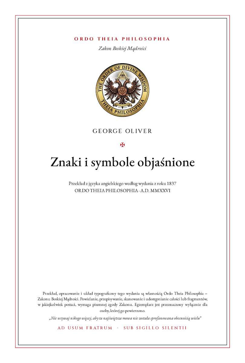 Pierwsza strona: Znaki i symbole objaśnione – George Oliver