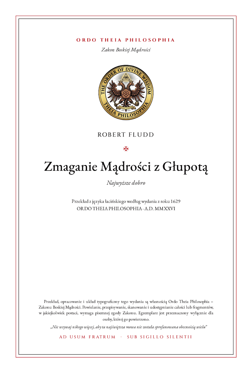 Pierwsza strona: Zmaganie Mądrości z Głupotą – Robert Fludd