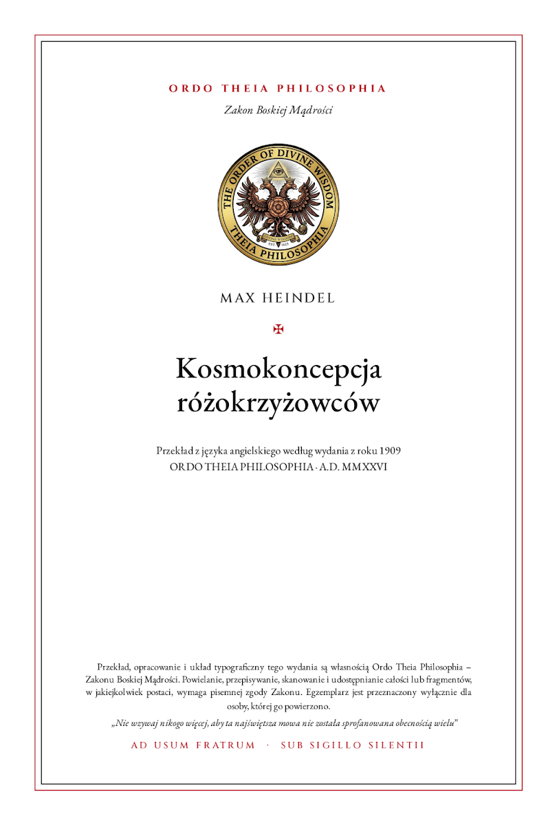 Pierwsza strona: Kosmokoncepcja różokrzyżowców – Max Heindel