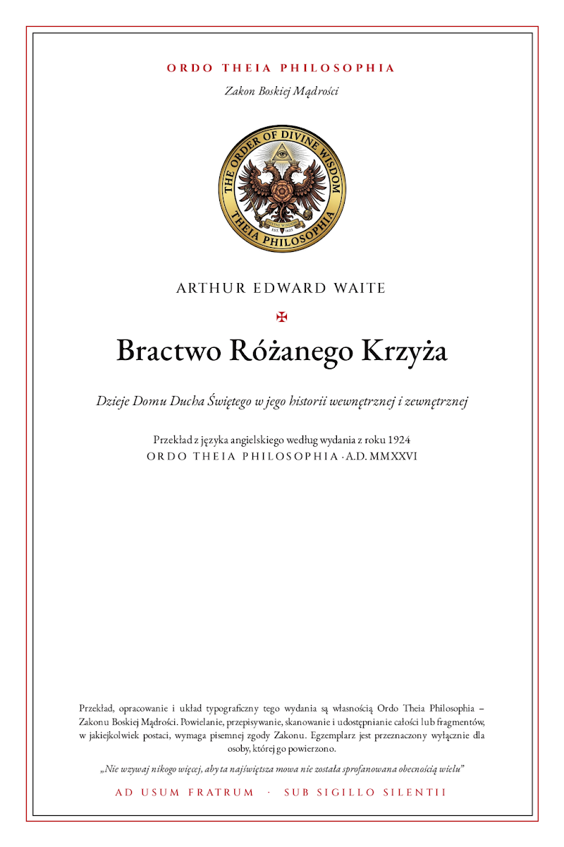 Pierwsza strona: Bractwo Różanego Krzyża – Arthur Edward Waite