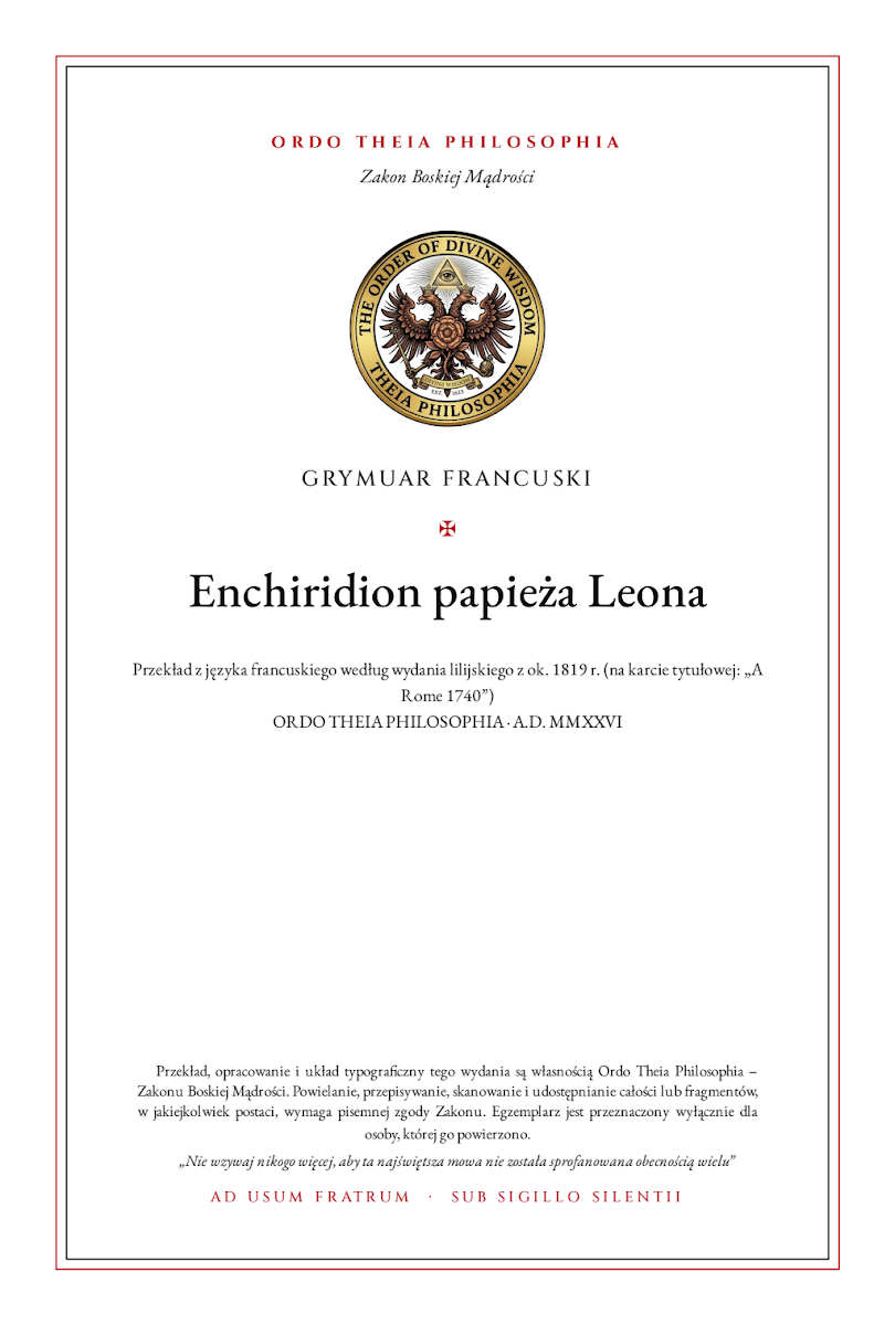 Pierwsza strona: Enchiridion papieża Leona – Anonim
