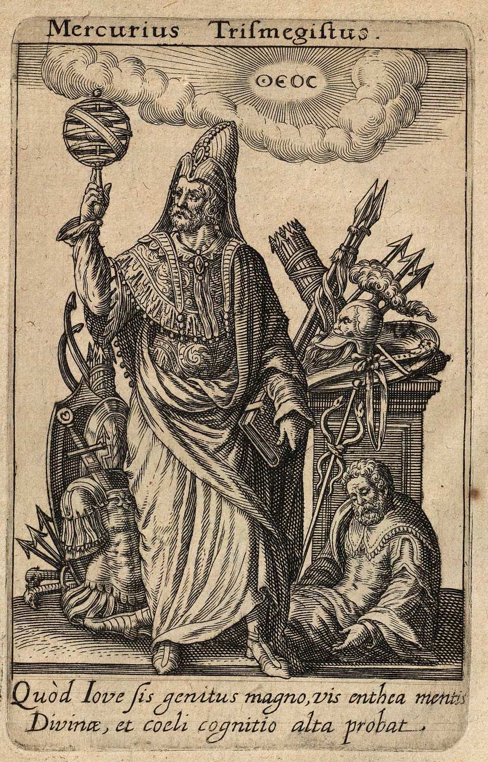 Hermes Trismegistos, miedzioryt Johanna Theodora de Bry, 1615