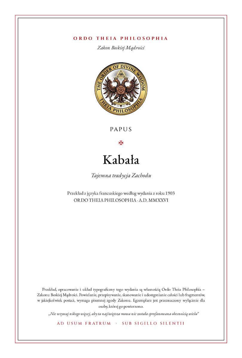 Pierwsza strona: Kabała – Papus (Gérard Encausse)