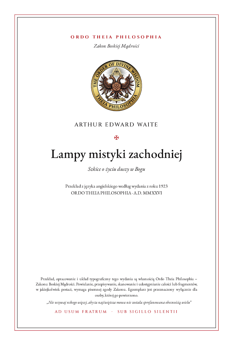 Pierwsza strona: Lampy mistyki zachodniej – Arthur Edward Waite