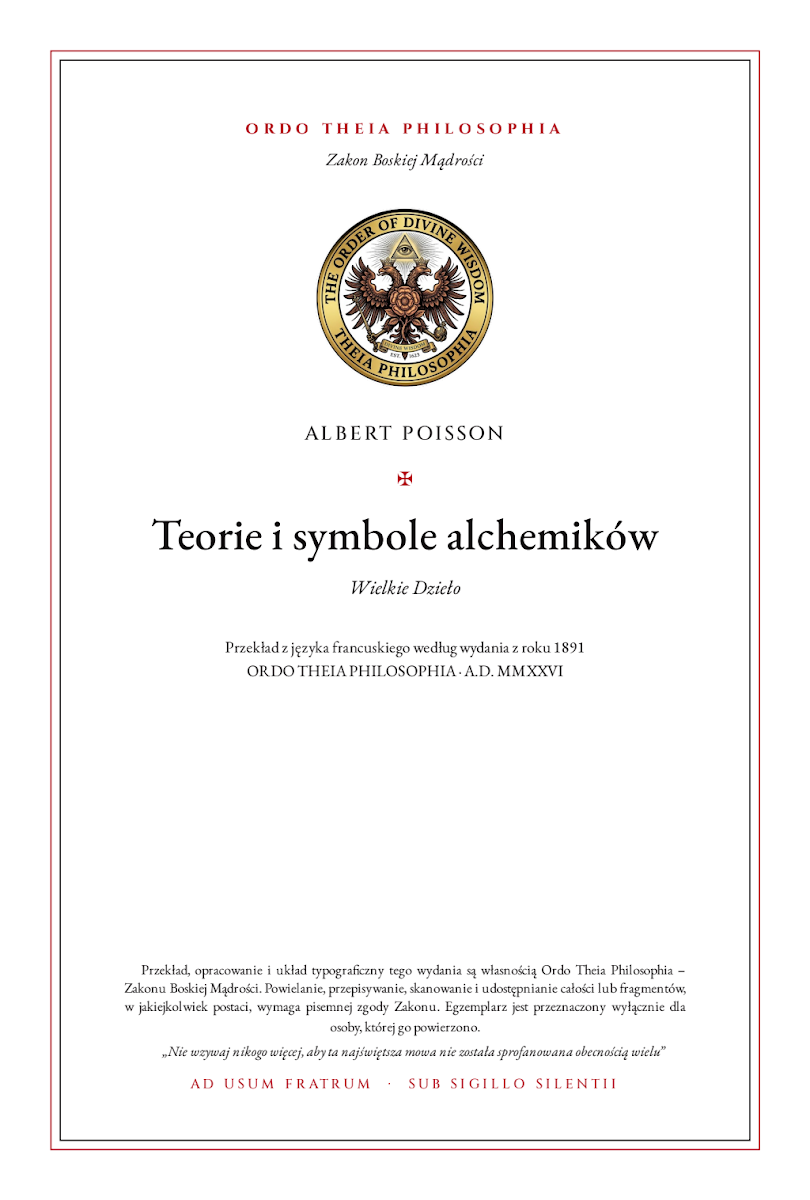 Pierwsza strona: Teorie i symbole alchemików – Albert Poisson