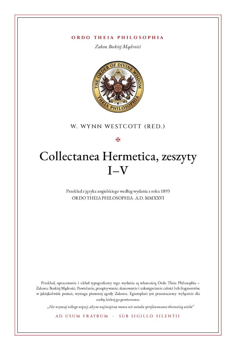 Pierwsza strona: Collectanea Hermetica, zeszyty I–V – William Wynn Westcott (red.)