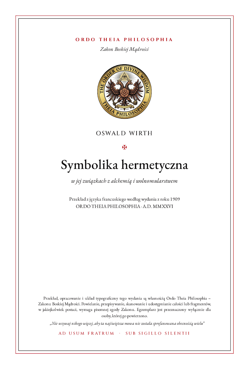 Pierwsza strona: Symbolika hermetyczna – Oswald Wirth