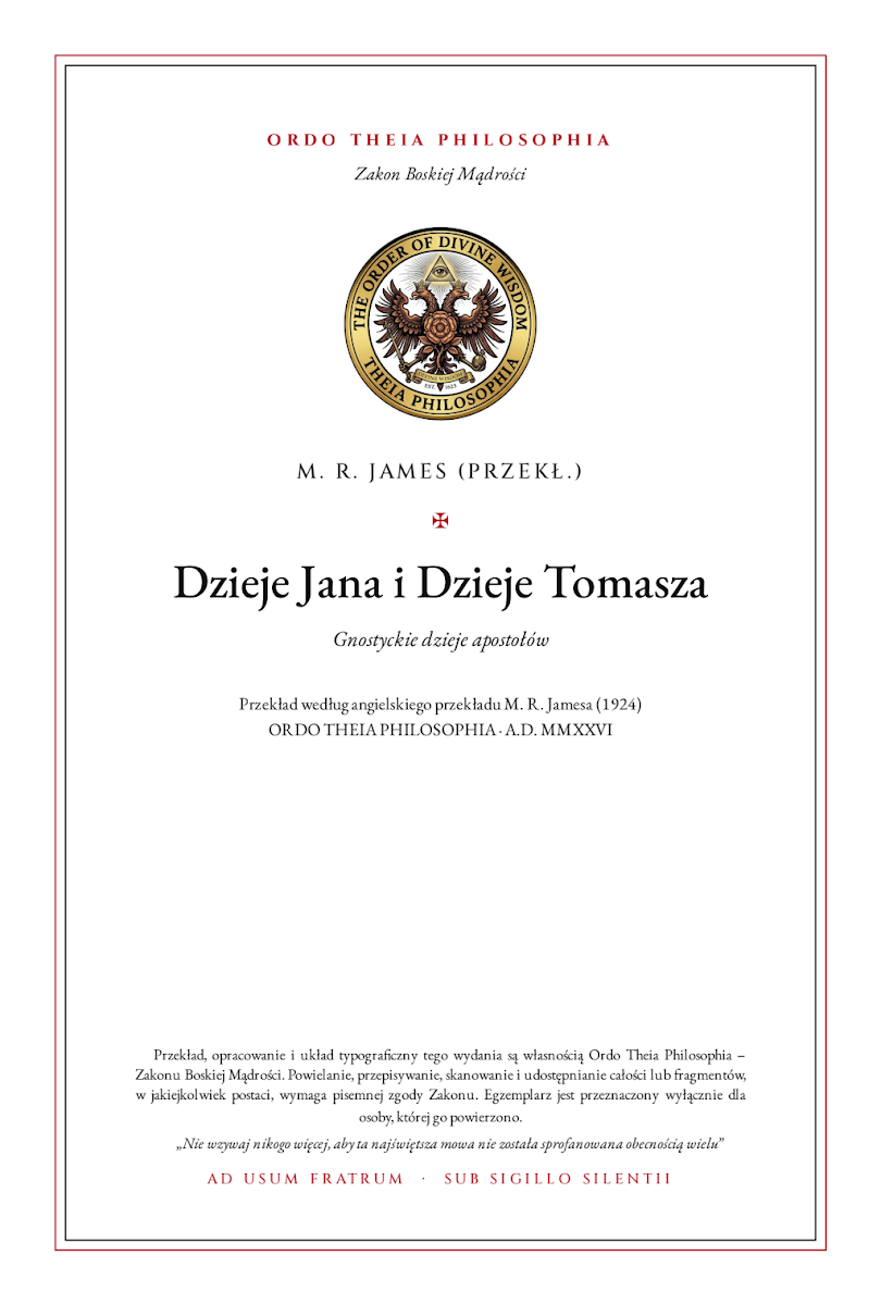 Pierwsza strona: Dzieje Jana i Dzieje Tomasza – Montague Rhodes James (przekład angielski)