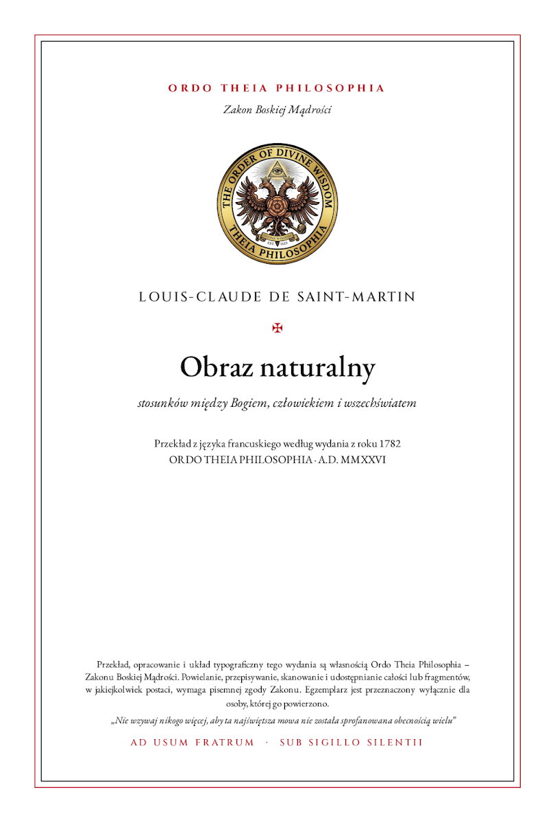 Pierwsza strona: Obraz naturalny – Louis-Claude de Saint-Martin
