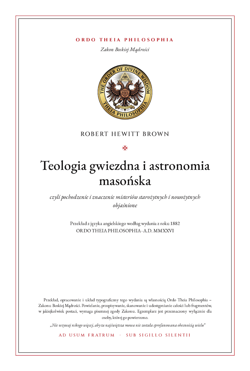 Pierwsza strona: Teologia gwiezdna i astronomia masońska – Robert Hewitt Brown