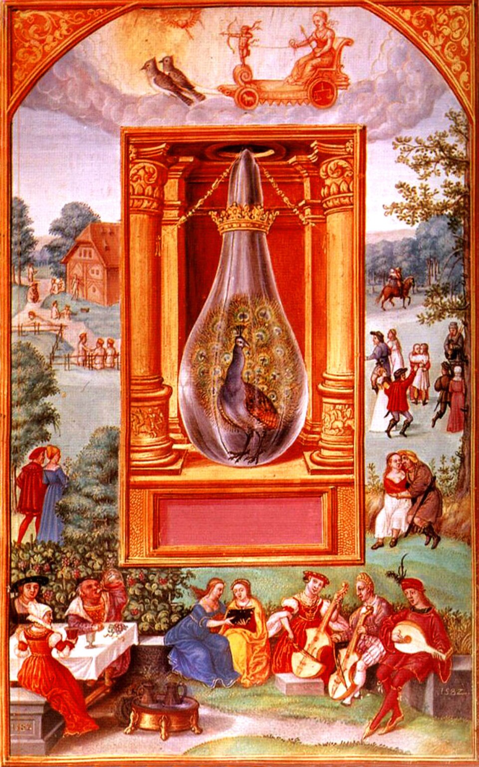 Wenus i ogon pawia, „Splendor Solis”, 1582, British Library