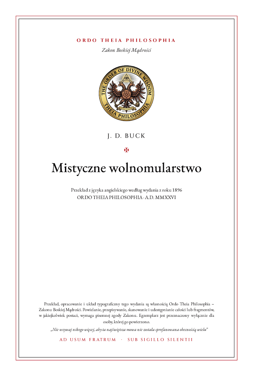 Pierwsza strona: Mistyczne wolnomularstwo – Jirah Dewey Buck