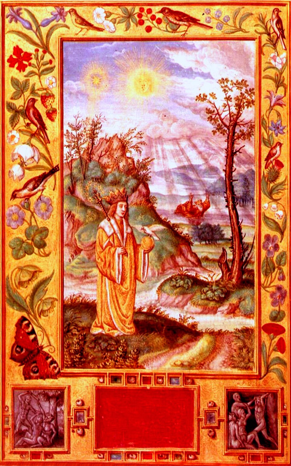 Tonący król, „Splendor Solis”, 1582, British Library