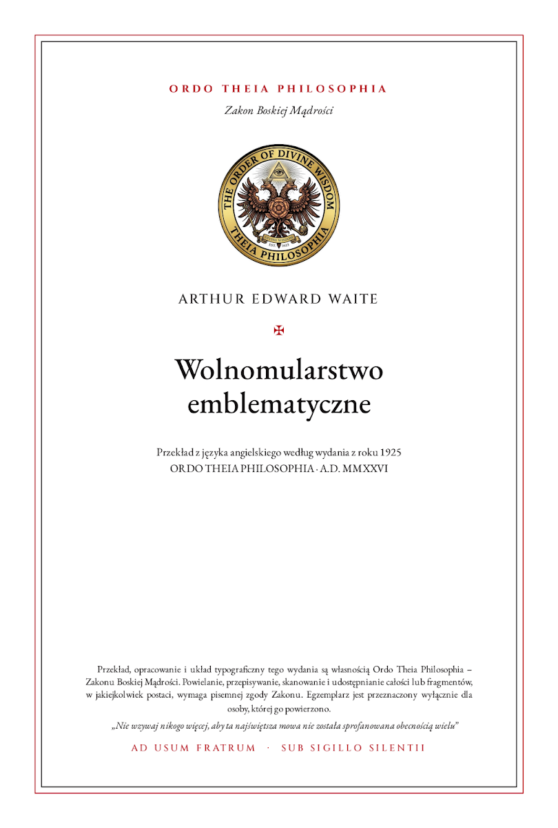 Pierwsza strona: Wolnomularstwo emblematyczne – Arthur Edward Waite